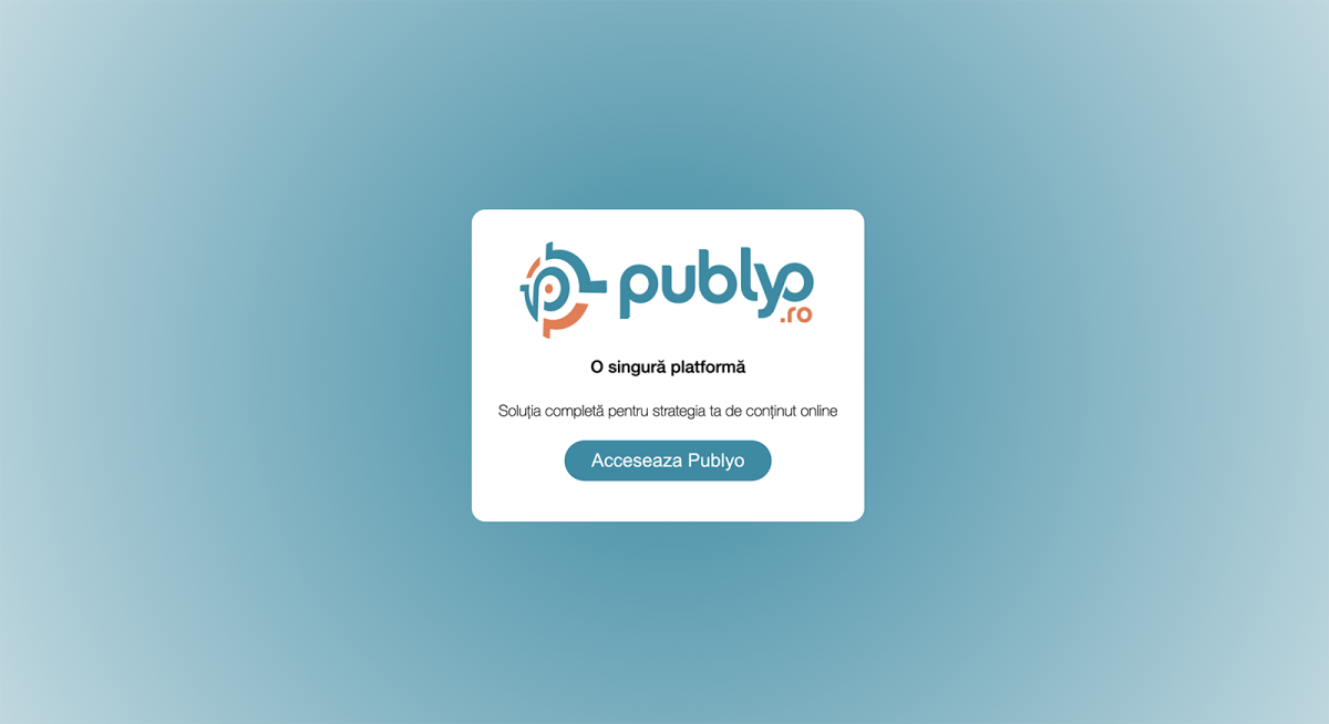 Publyo™️ cel mai eficient sistem pentru planificarea, raportarea și monitorizarea articolelor online