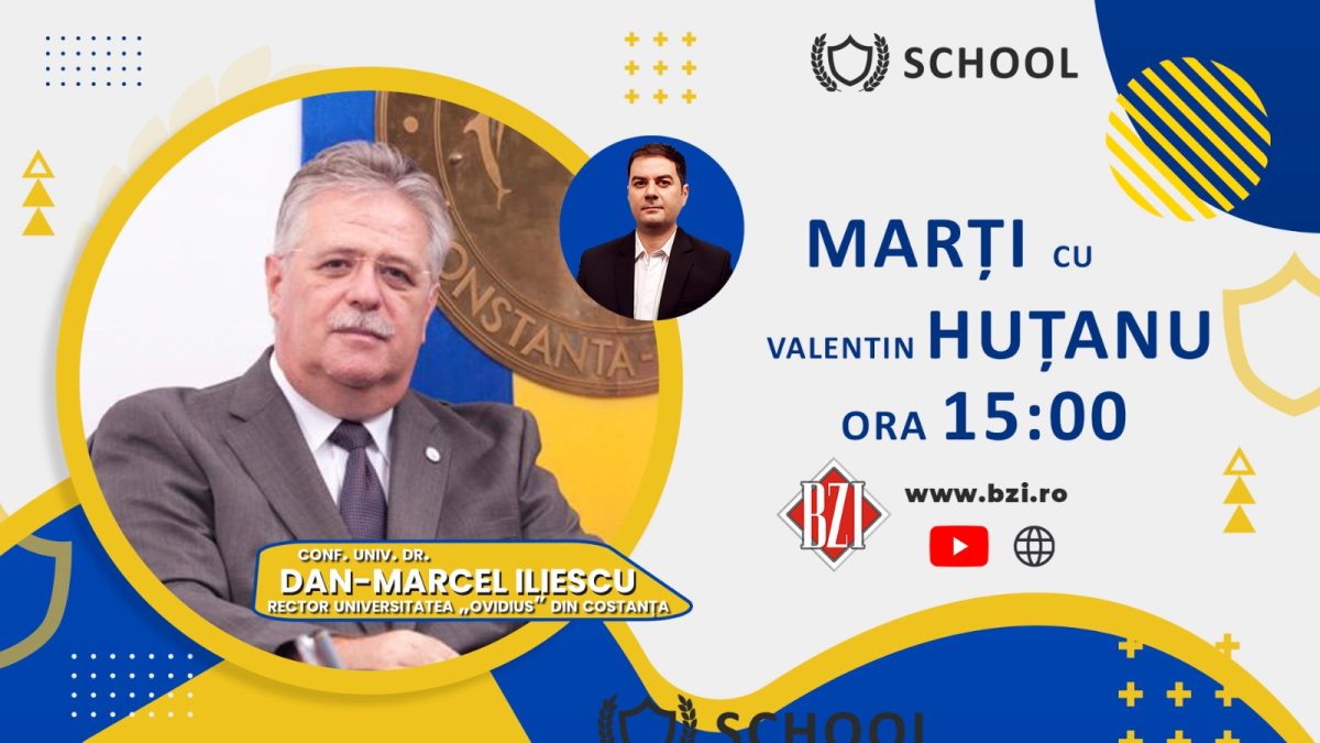 România Inteligentă! Şirul edițiilor-dialog BZI LIVE premium ce-i are ca invitaţi oficialii marilor centre academice din ţară continua alături de conf. univ. dr. Dan-Marcel Iliescu, rectorul Universităţii „Ovidius” din Constanța