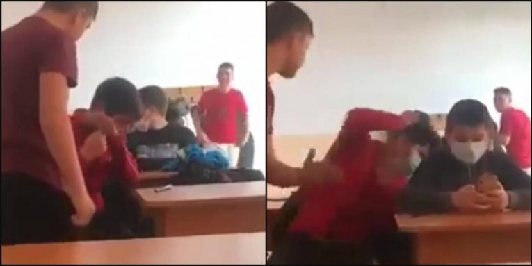 Imagini horror filmate într-o scoală din Brăila! Un tânăr a fost snopit în bătaie de colegul de clasă – VIDEO