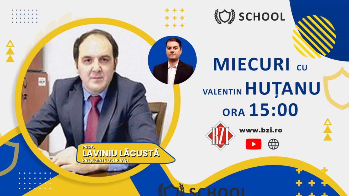 Date şi realităţi din sistemul de învăţământ public, de ultimă oră şi extrem de importante pentru mii şi mii de profesori, părinţi şi elevi, în Studioul BZI LIVE alături de prof. Laviniu Lăcustă, preşedintele Uniunii Sindicatelor Libere din Învăţământul Preuniversitar Iaşi