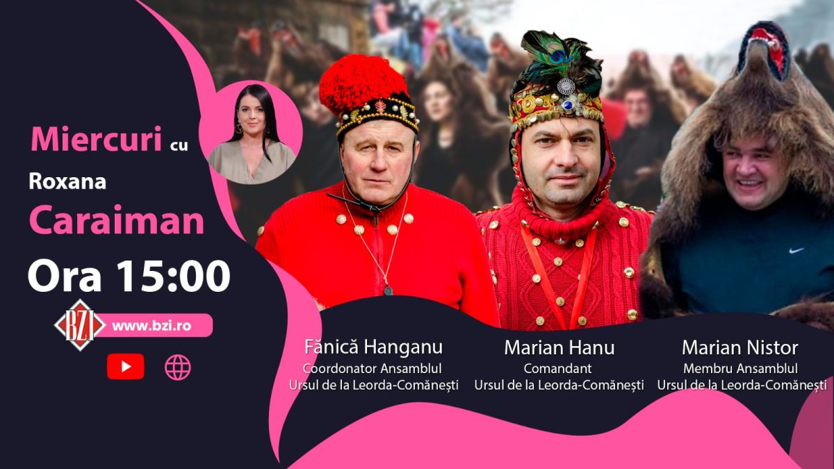 Ursul de la Leorda – Comănești ajunge în studioul BZI LIVE pentru a ne ura! Marian Nistor, Fănică Hanganu și Marian Hanu vorbesc despre tradiții