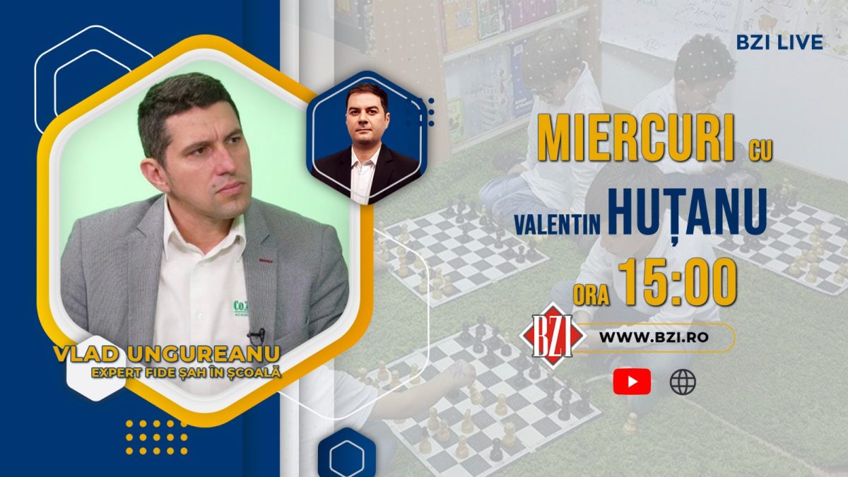 Ediţie BZI LIVE specială despre fascinantul şi provocatorul univers al Şahului alături de prof. Vlad Ungureanu, expert FIDE, „Şah în Şcoală”