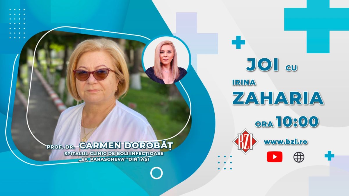 Prof. dr. Carmen Dorobăț, medic Spitalul de Boli Infecțioase Iași, va discuta despre Omicron, noua tulpină Covid-19, la BZI LIVE