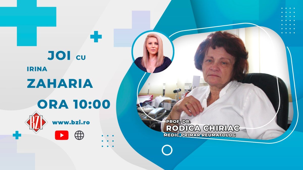 Prof. dr. Rodica Chiriac – medic specialist reumatolog, Clinica de Reumatologie a Spitalului de Recuperare Iași, vine în platoul BZI LIVE să ne vorbească despre efectele Covid-19 față de pacienții cu afecțiuni reumatologice