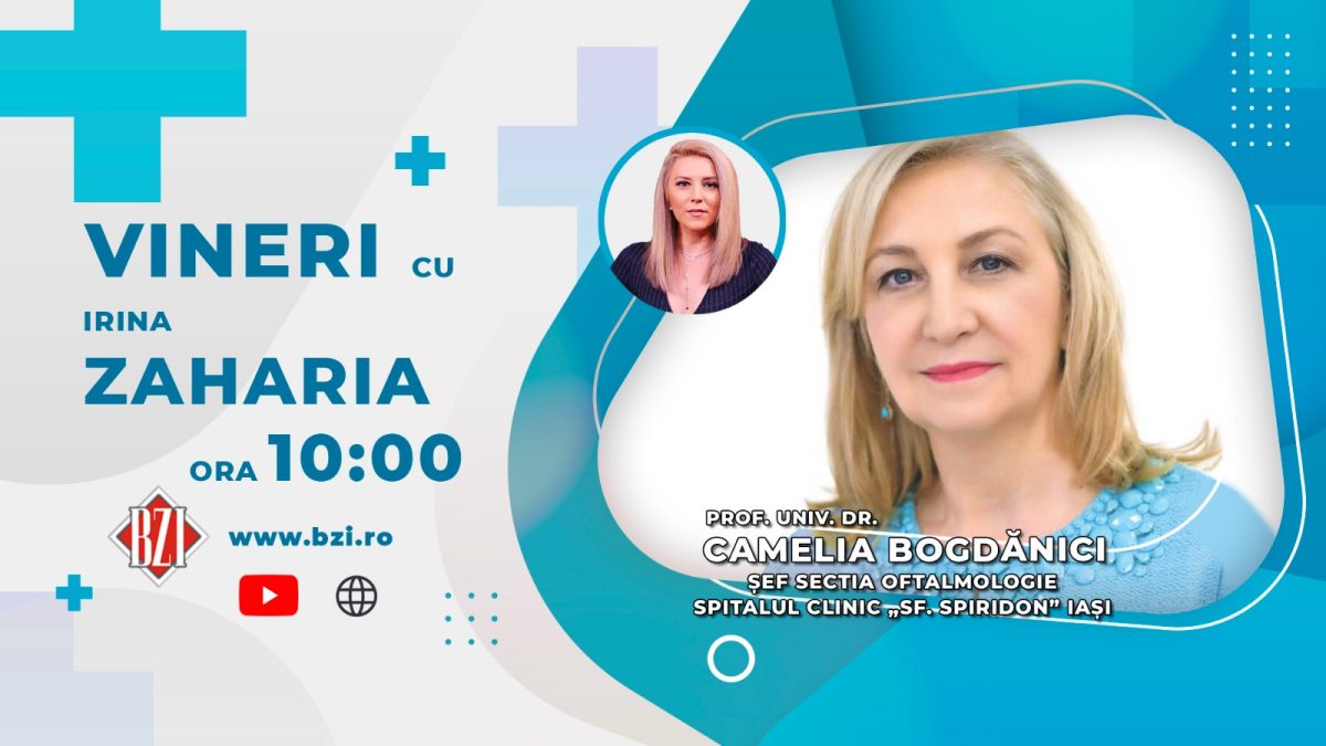Cum ne-a afectat Covid-19 vederea și când ar trebui să ne adresăm oftalmologului, în ediția BZI LIVE, cu prof.dr. Camelia Bogdănici, medic oftalmolog în cadrul Spitalului Sfântul Spiridon Iași