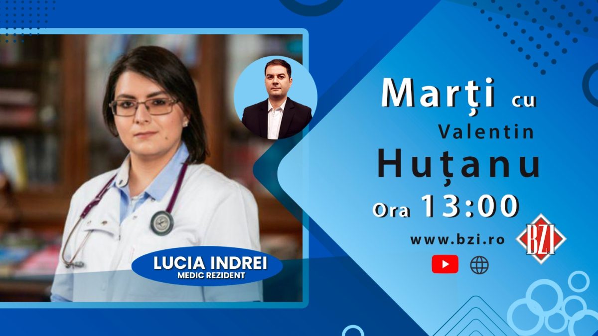 O nouă ediție-dialog BZI LIVE exclusivistă şi de impact naţional alături de Lucia Indrei, tânăra care a obţinut cel mai mare punctaj din ţară la examenul de Rezidenţiat 2021, absolventă a UMF „Carol Davila” din Bucureşti