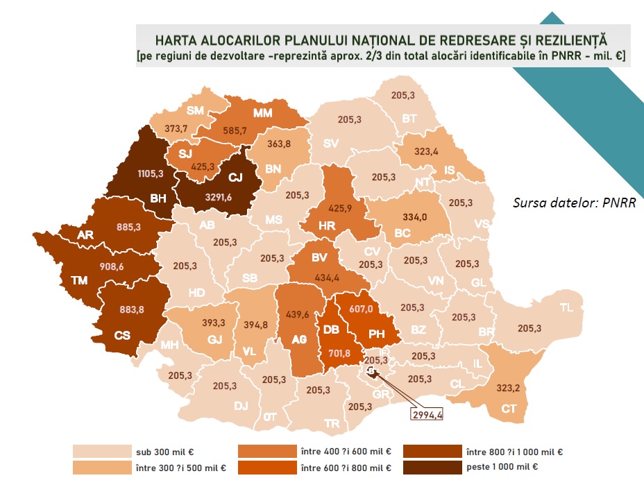  Iată harta ruşinii! Iașul și zona Moldova primesc cei mai puțini bani prin PNRR! Politicienii din județ nu au luptat pentru interesele oamenilor