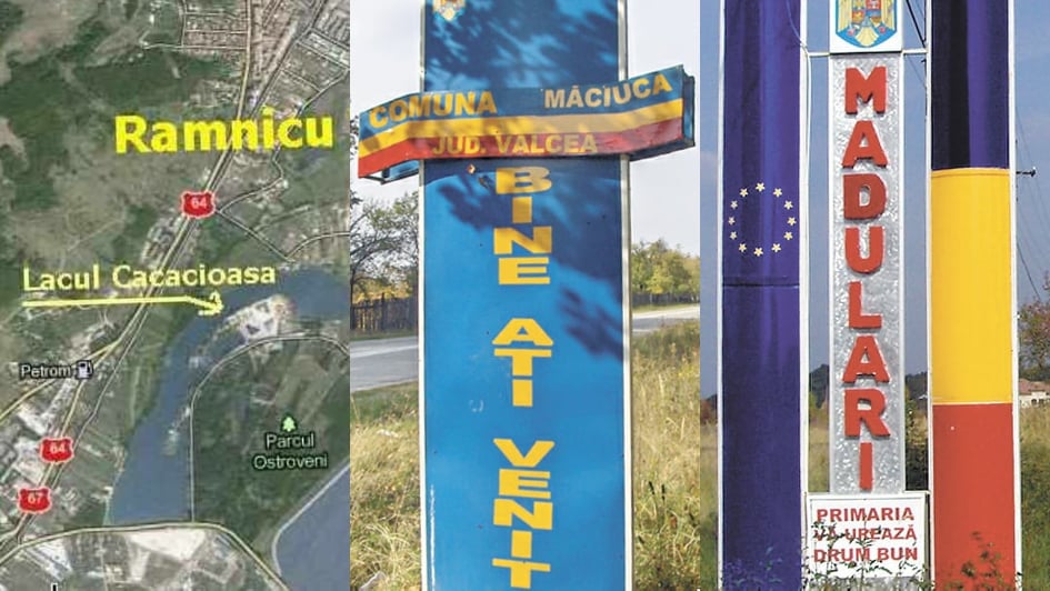 Denumiri amuzante de localități din România: Căcăcioasa, Mădulari și Măciuca. Unde se află acestea
