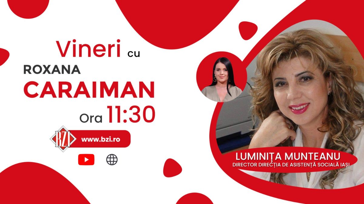 Luminița Munteanu, director DAS Iași, în studioul BZI LIVE pentru a discuta despre spijinul acordat persoanelor fără adăpost și ajutorul pentru încălzirea locuinței pe perioada sezonului rece