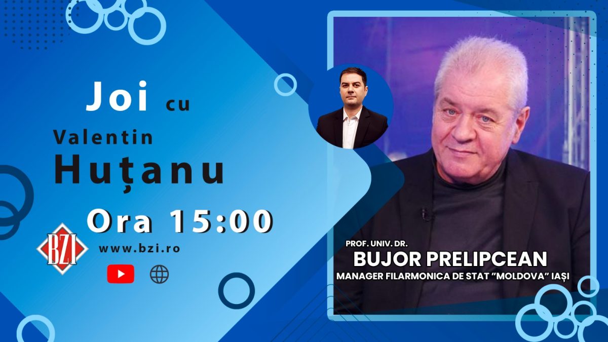 În Studioul BZI LIVE este programată o nouă ediție-dialog de colecţie alături de prof. univ. dr. Bujor Prelipcean, fondator al unicului şi inconfundabilului Cvartet Voces, manager al Filarmonicii de Stat ”Moldova” Iaşi