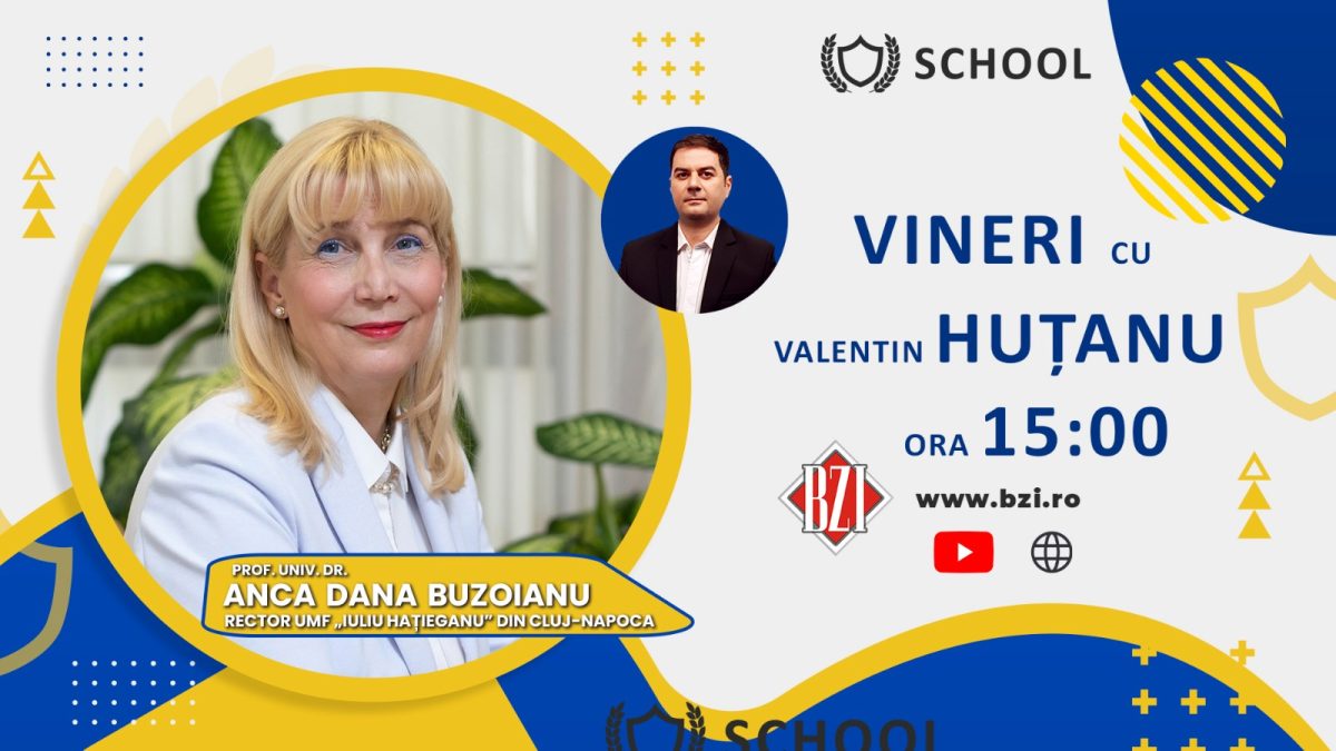 O nouă ediţie BZI LIVE exclusivistă şi de impact naţional pe zona academică alături de prof. univ. dr. Anca Dana Buzioanu, rector al Universităţii de Medicină şi Farmacie ”Iuliu Hațieganu” din Cluj-Napoca
