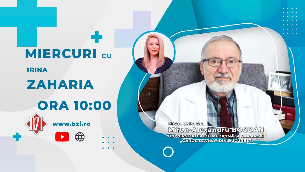 Prof. dr. Miron Alexandru Bogdan, profesor pneumolog în cadrul Universității de Medicină și Farmacie „Carol Davila” București, discută în platoul BZI LIVE despre hipertensiunea arterială pulmonară