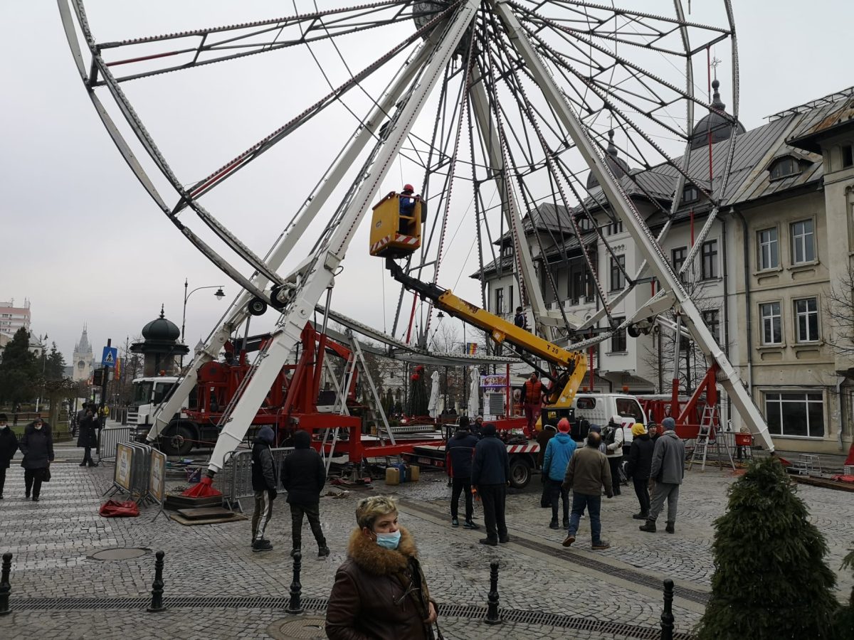 Veste pentru ieşeni! Roata panoramică de pe Ştefan cel Mare este demontată – FOTO, VIDEO