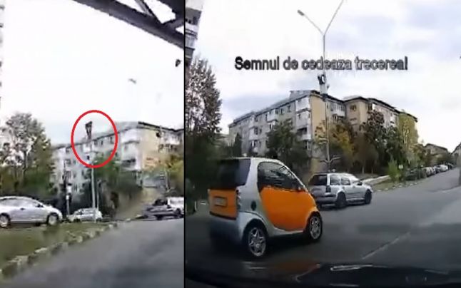 Un şofer nu a acordat prioritatea de trecere. Răspunsul: „Păi nu ştiu, nu am făcut şcoală” – VIDEO