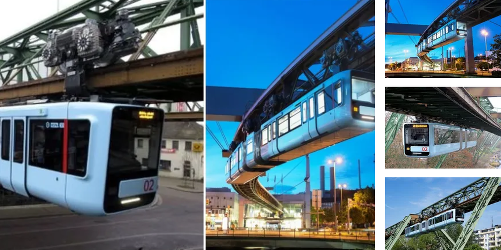 Transportul în comun suspendat în Germania, un vis pentru români. Tren electric inovativ, inaugurat acum 100 de ani – FOTO, VIDEO