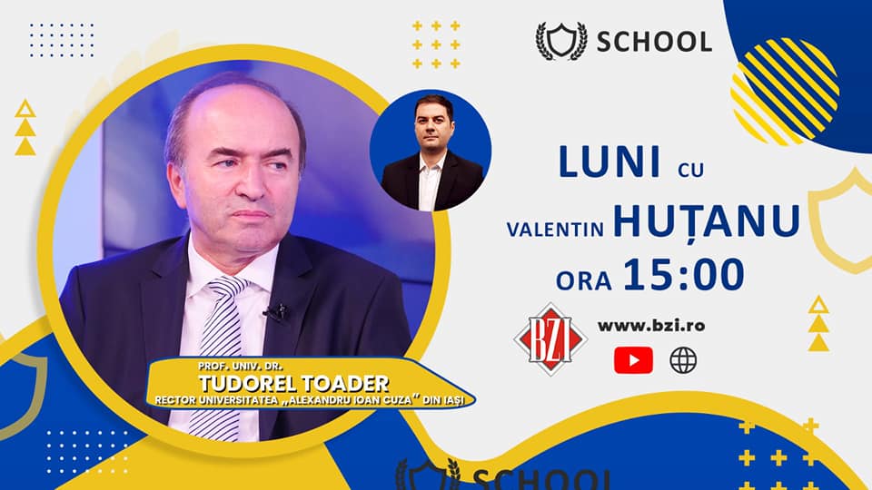 Noul An 2022 debutează, în Platoul BZI LIVE, cu o producție-dialog premium pe zona educaţională ce-i are în prim-plan pe rectorii marilor universităţi ale României! Invitat este prof. univ. dr. Tudorel Toader, Universitatea „Alexandru Ioan Cuza” din Iaşi