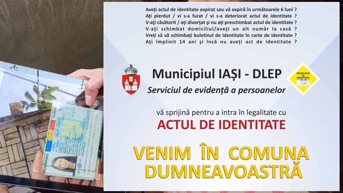 Ieșenii își pot înnoi buletinele de acasă: A început campania ,,Prioritate la identitate” 2022!