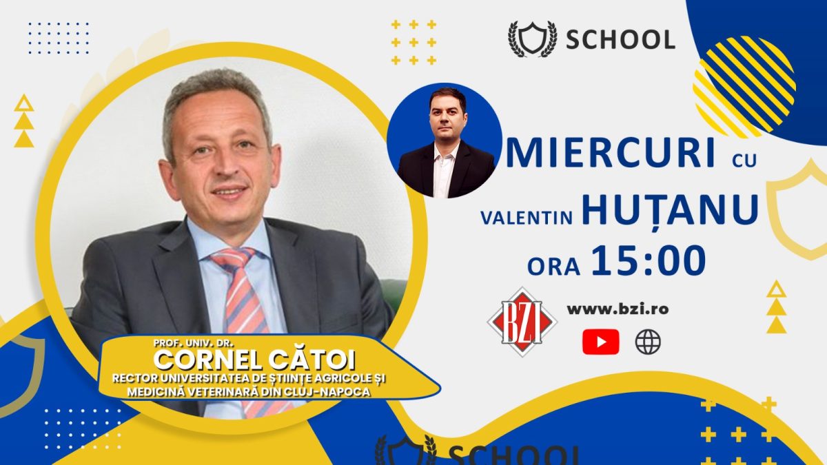O nouă ediție-dialog BZI LIVE exclusivistă şi de impact naţional cu reprezentanţii marilor instituţii de învăţământ superior ale României alături de prof. univ. dr. Cornel Cătoi – rector al Universităţii de Ştiinţe Agricole şi Medicină Veterinară din Cluj-Napoca