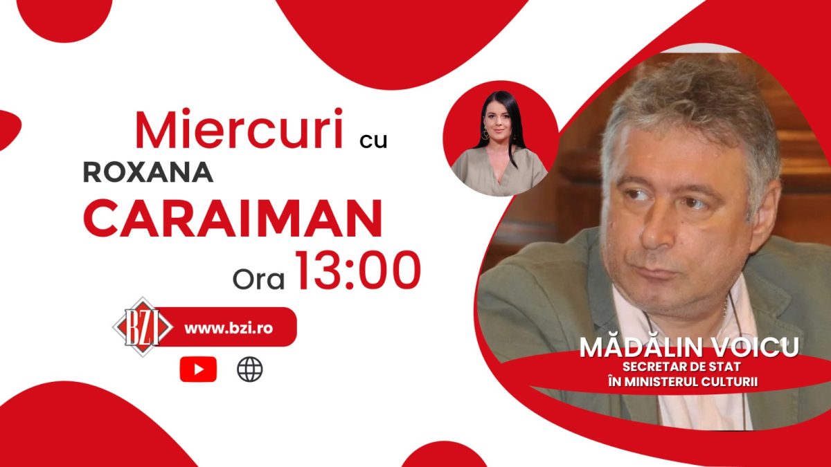 Mădălin Voicu, secretar de stat în Ministerul Culturii, în emisiunea BZI LIVE despre politică culturală