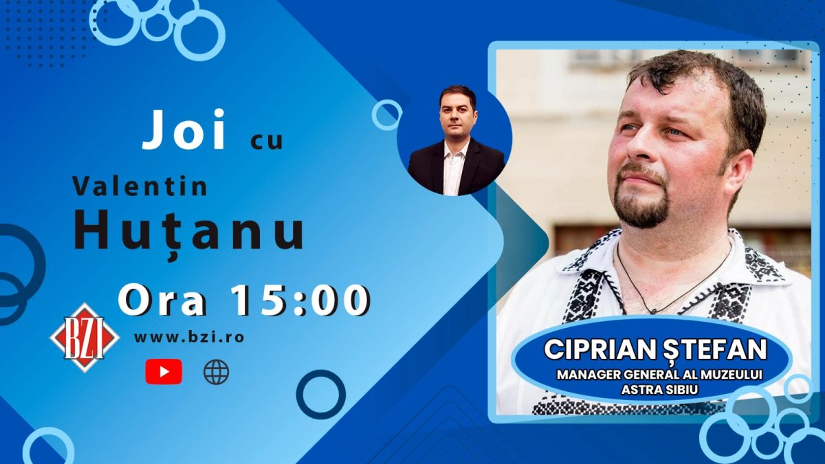 Patrimoniu cultural şi istoric! În Studioul BZI LIVE este programată o nouă ediție-dialog din locul ce fascinează, atrage întreaga Românie şi mii de turişti străini alături de Ciprian Ştefan, director general Muzeul ASTRA din Sibiu