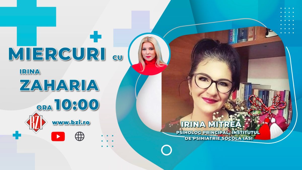 Irina Mitrea, psiholog principal la Institutul de Psihiatrie Socola Iași, vorbește în emisiunea BZI LIVE despre depresie și anxietate, stări apărute în pandemie