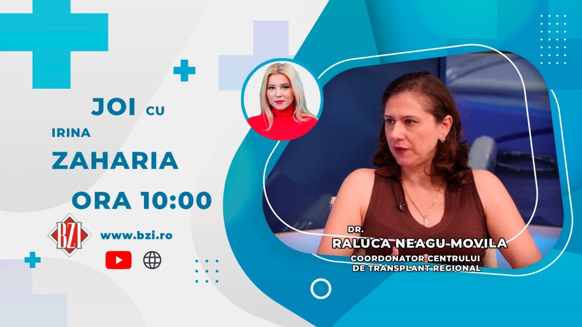Dr. Raluca Neagu-Movilă, coordonatorul Centrului Regional de Transplant de la Iași, discută în emisiunea BZI LIVE despre cum a fost afectată activitatea centrului în perioada pandemiei Covid-19