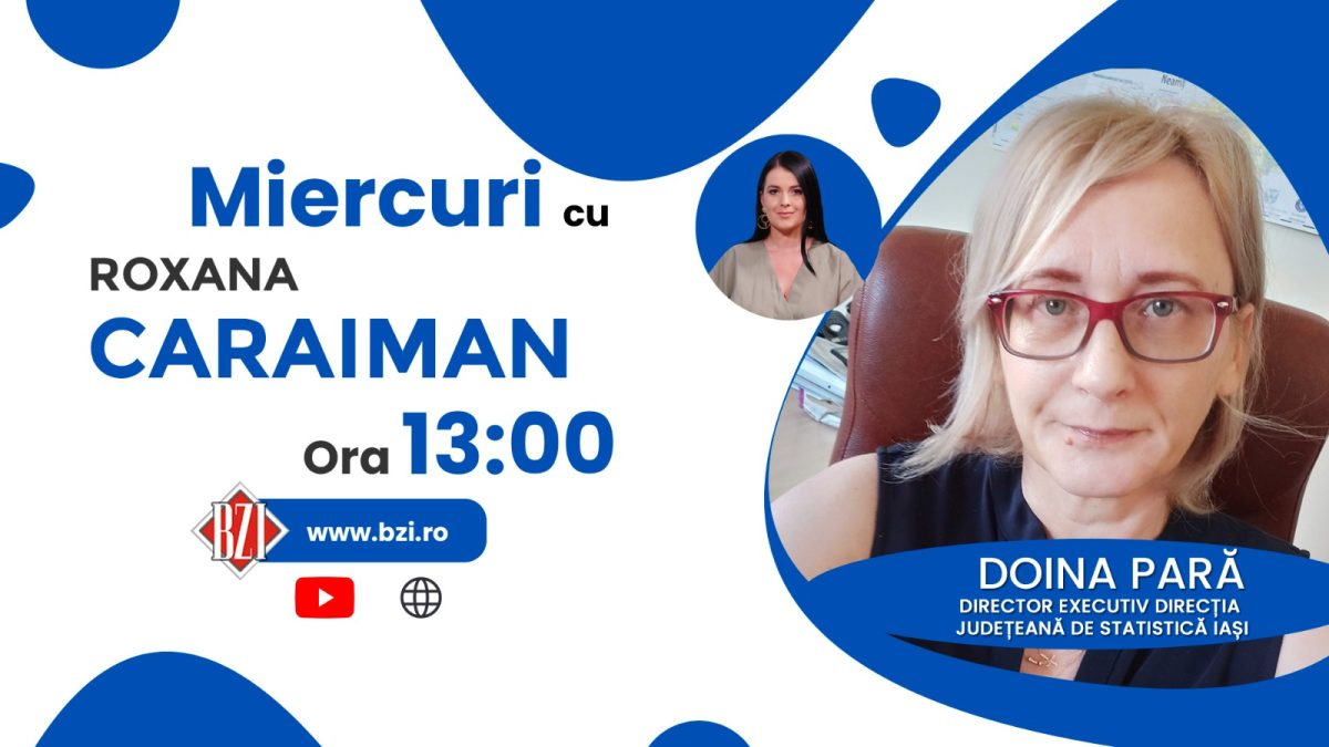 A început Recensământul Populaţiei şi Locuinţelor din România! Doina Pară, director executiv Direcția Județeană de Statistică Iași, prezintă elementele de noutate la BZI LIVE