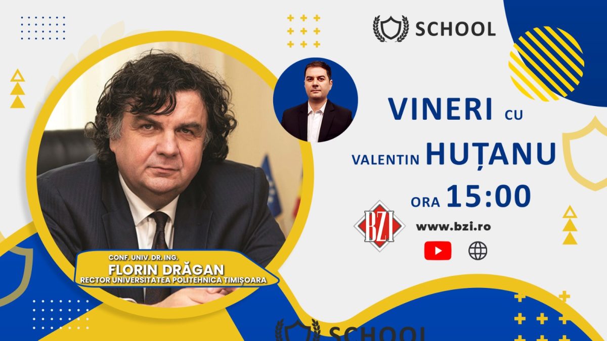 TOP ACADEMIC! O nouă ediție-dialog exclusivistă, în Platoul BZI LIVE, de impact educaţional naţional cu oficialii marilor instituţii de învăţământ superior alături de conf. univ. dr. ing. Florin Drăgan, rector Universitatea Politehnică Timişoara