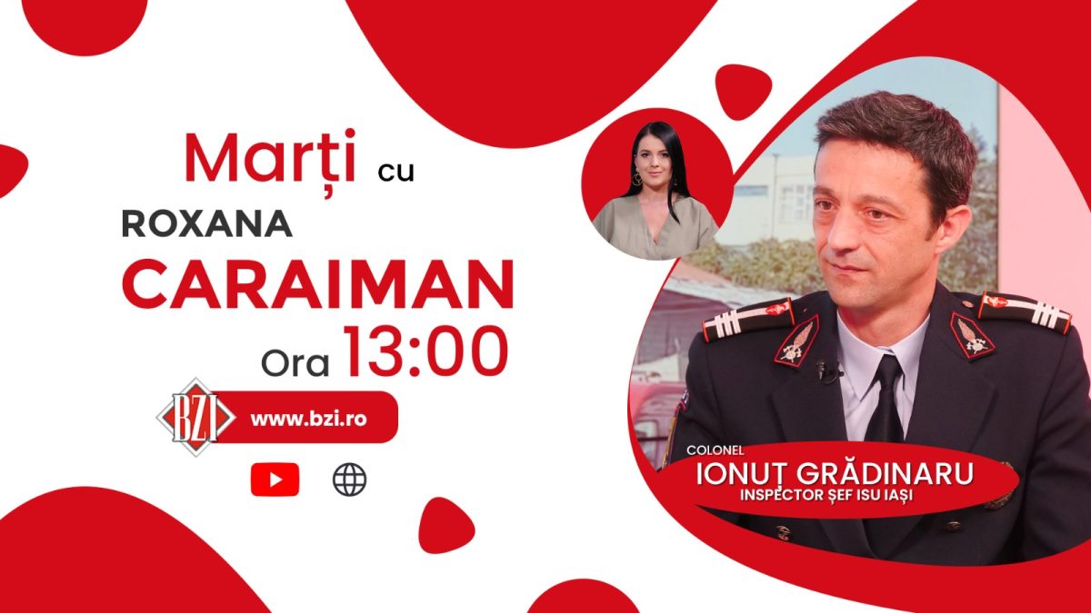 Cum asigură pompierii un timp de răspuns optim și eficiență în misiune într-un oraș tot mai aglomerat? Col. Ionuț Grădinaru, șeful ISU Iași, revine cu detalii despre obiective în studioul BZI LIVE