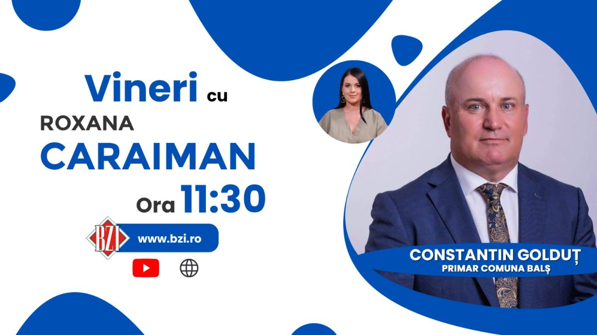 Proiecte și perspective de dezvoltare în comuna Balș. Primarul Constantin Golduț în studioul BZI LIVE