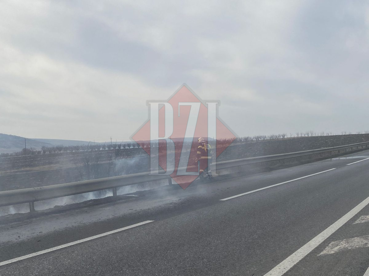 Incendiu de vegetație la ieșirea din Războieni spre Bălțați. Pompierii au intervenit în forță – EXCLUSIV, FOTO
