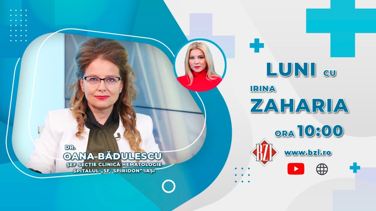 Conf.dr. Oana Bădulescu, șefa secției, Clinica de Hematologie a Spitalului Sfântul Spiridon Iași vorbește în emisiunea BZI LIVE despre gravitatea cazurilor la pacienții cu afecțiuni hematologice