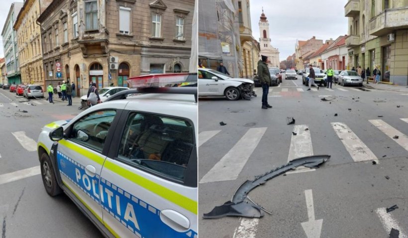 Un pensionar din Arad a murit nevinovat, după ce două maşini s-au lovit într-o intersecţie