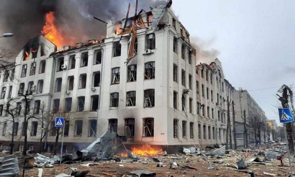 Orașul Harkov, efectiv distrus, în urma bombardamentelor armatei ruse -Video