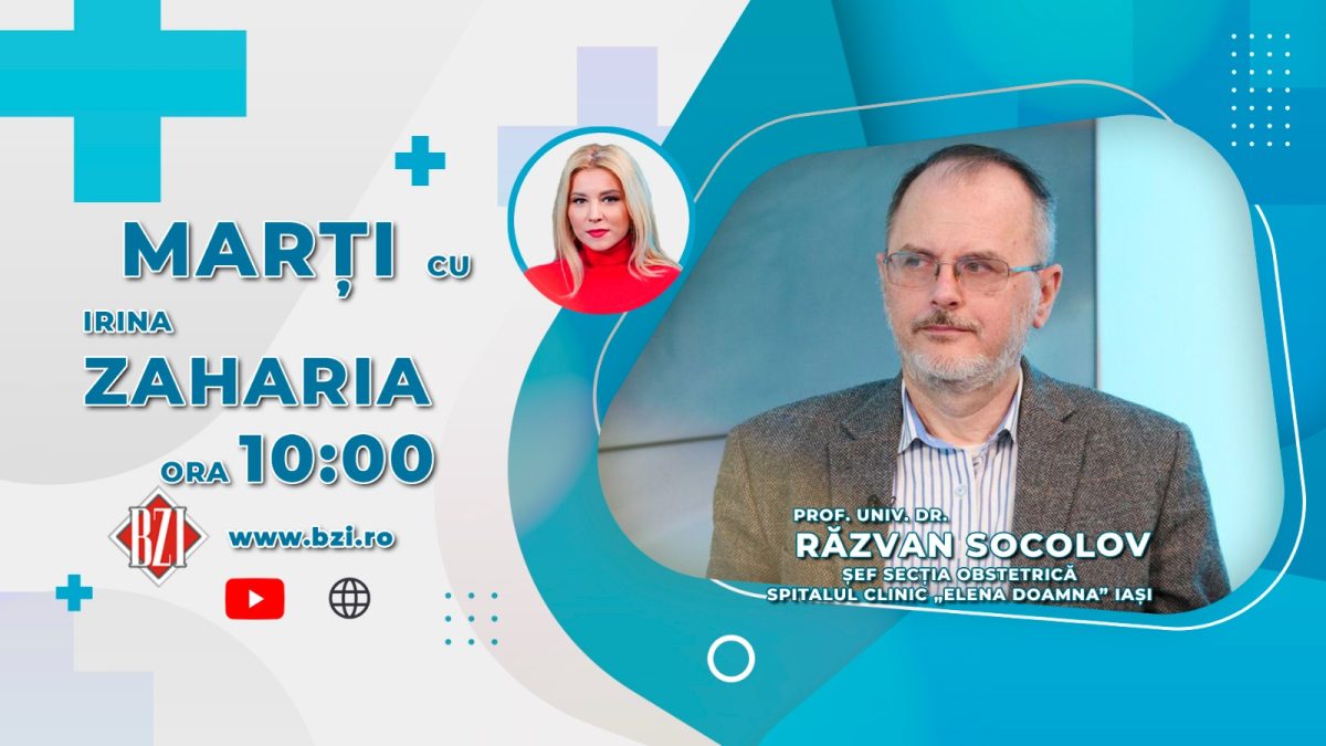 Prof. dr. Răzvan Socolov, șef Secție Obstetrică la Maternitatea ” Elenă Doamna” Iași, discută în emisiunea BZI LIVE, despre importanța controalelor periodice în perioada sarcinii