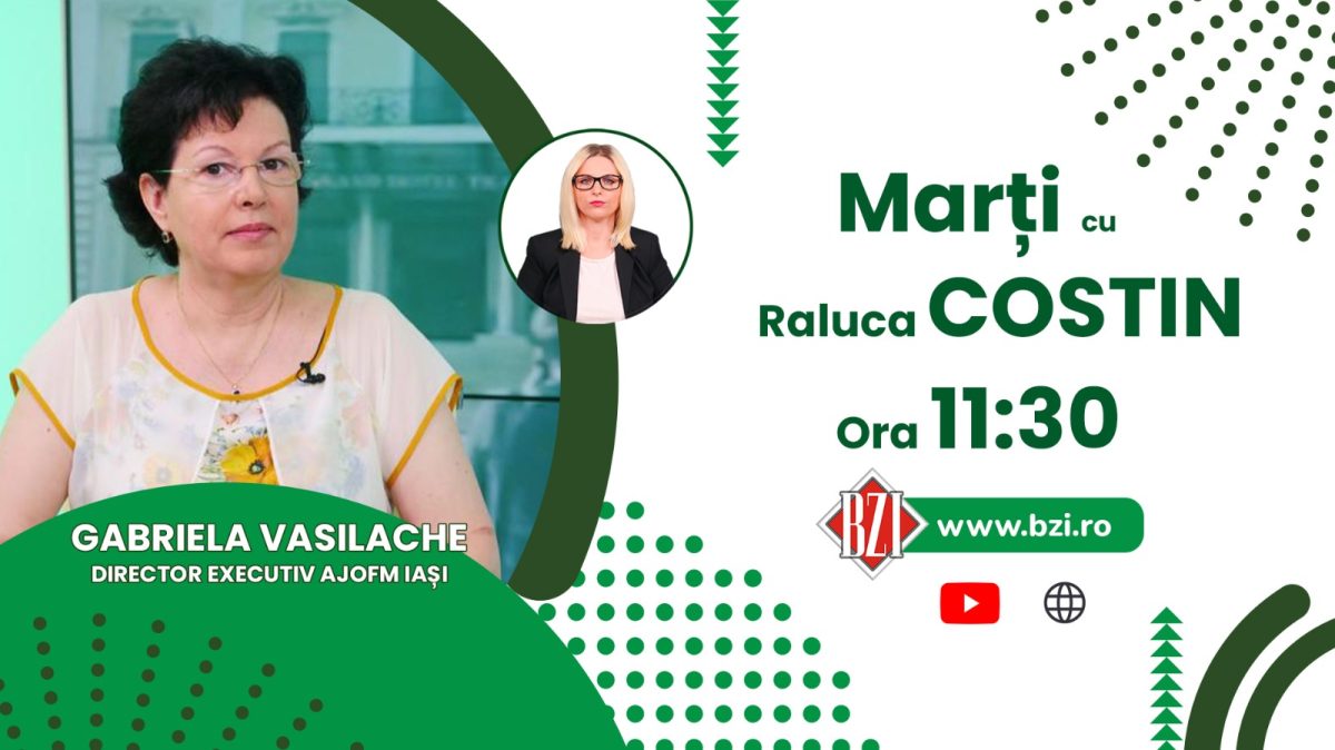 Care sunt cele mai bune oferte de muncă? Aflați de la Gabriela Vasilache, director AJOFM Iași, numai la BZI LIVE!