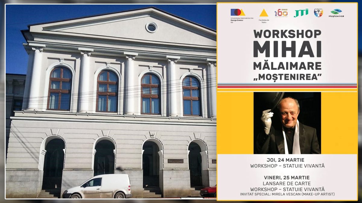 Proiectul Moștenirea vine la Universitatea de Arte „George Enescu” Iași: Workshop de statuie vivantă