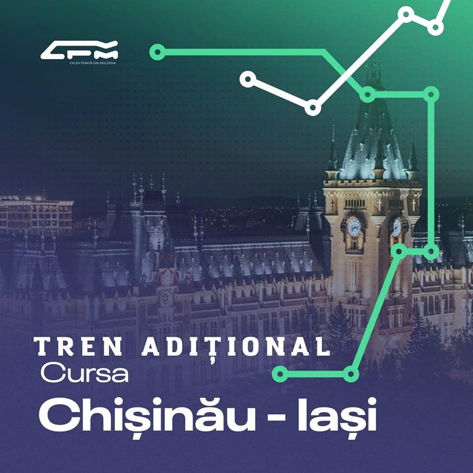 CFM anunță o nouă cursă adițională regulată pe ruta Chișinău- Iași și retur