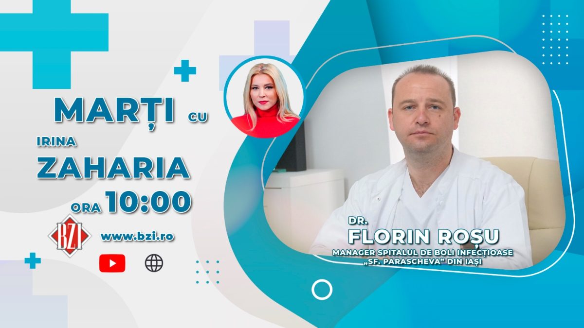 Dr. Florin Roșu, managerul Spitalului de Boli Infecțioase Iași, discută în emisiunea BZI LIVE despre riscurile la care ne expunem după ridicarea restricțiilor în pandemia Covid-19