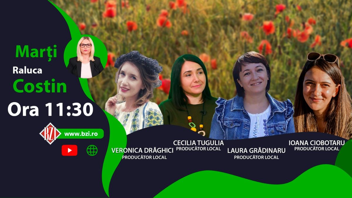 Ediție specială de Ziua Internațională a Femeii! Cecilia Tugulia, Laura Gradinaru, Ioana Ciobotaru și Veronica Drăghici, producători locali, vor fi în studioul BZI LIVE!