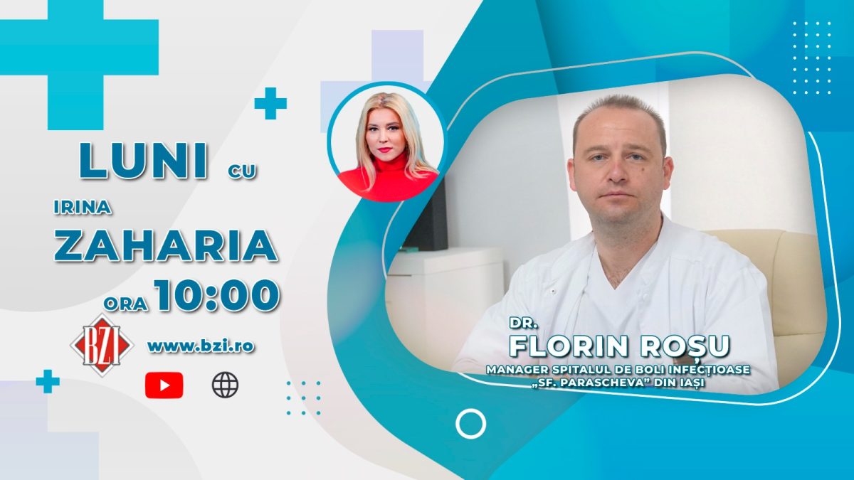 Dr. Florin Roșu, managerul Spitalului de Boli Infecțioase „Sfânta Parascheva” Iași discută in ediția BZI LIVE despre creștere numărului cazurilor de viroze respiratorii, gripă și Covid-19