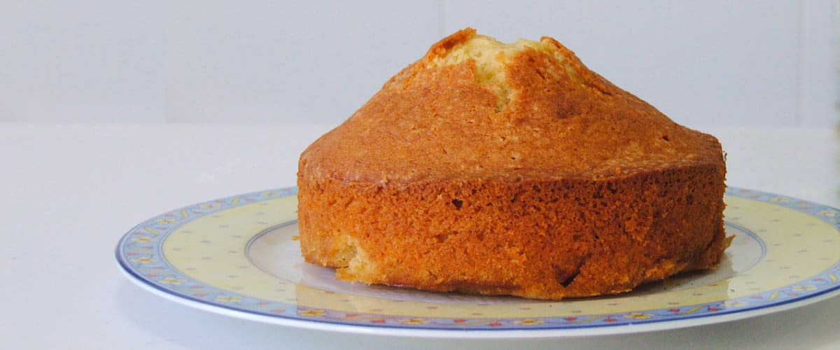 Soft sponge cake on a plate