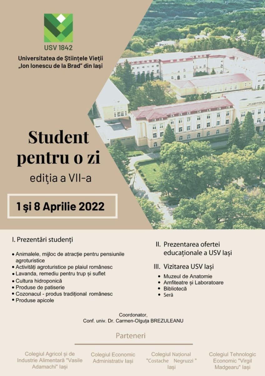 Elevi ieşeni în postura de studenţi pentru o zi, la USV Iaşi