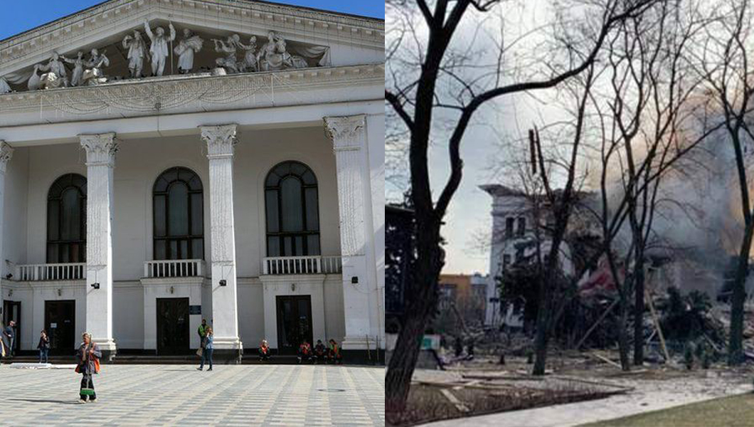 Rachetele rusești au lovit teatrul din Mariupol! Clădirea este distrusă în totalitate – FOTO