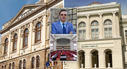 Prof. univ. dr. academician Ioan Aurel Pop (președintele Academiei Române), Universitatea Babes-Bolyai din Cluj - Napoca, Aula Academiei Române și Universitatea de Medicină și Farmacie ”Grigore T. Popa” din Iași