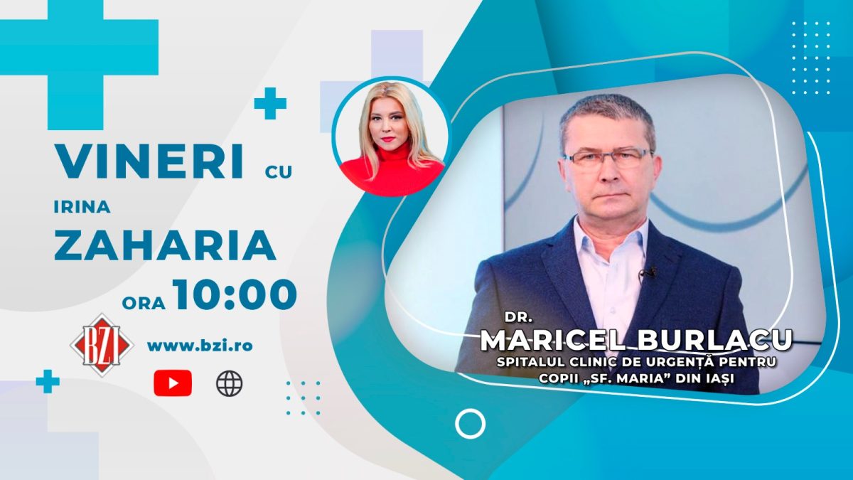 Dr. Maricel Burlacu, medic primar pediatru, Secția III Pediatrie, Spitalul de Copii ” Sf. Maria” Iași, discută în platoul BZI LIVE despre afecțiunile respiratorii de sezon.