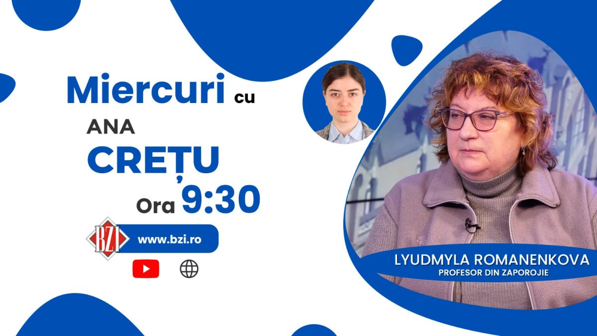 LIVE VIDEO – Profesoara Lyudmyla Romanenkova, directorul instituției de învățământ „Florence“ din Ucraina, discută în emisiunea BZI LIVE despre situația din Zaporojie și cum a fugit din calea războiului – FOTO