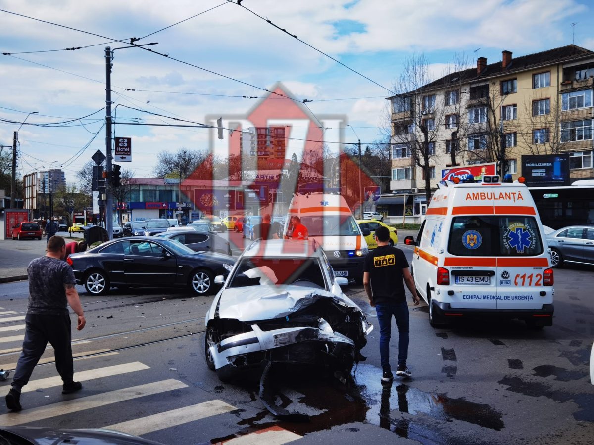 Accident rutier cu victime în zona Bucșinescu din Iași. Au fost implicate două autoturisme – EXCLUSIV, GALERIE FOTO, UPDATE