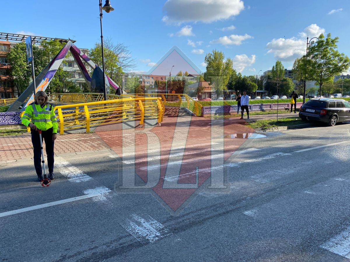 Accident rutier în Tudor Vladimirescu. Un copil a fost lovit pe trecerea de pietoni – EXCLUSIV, FOTO