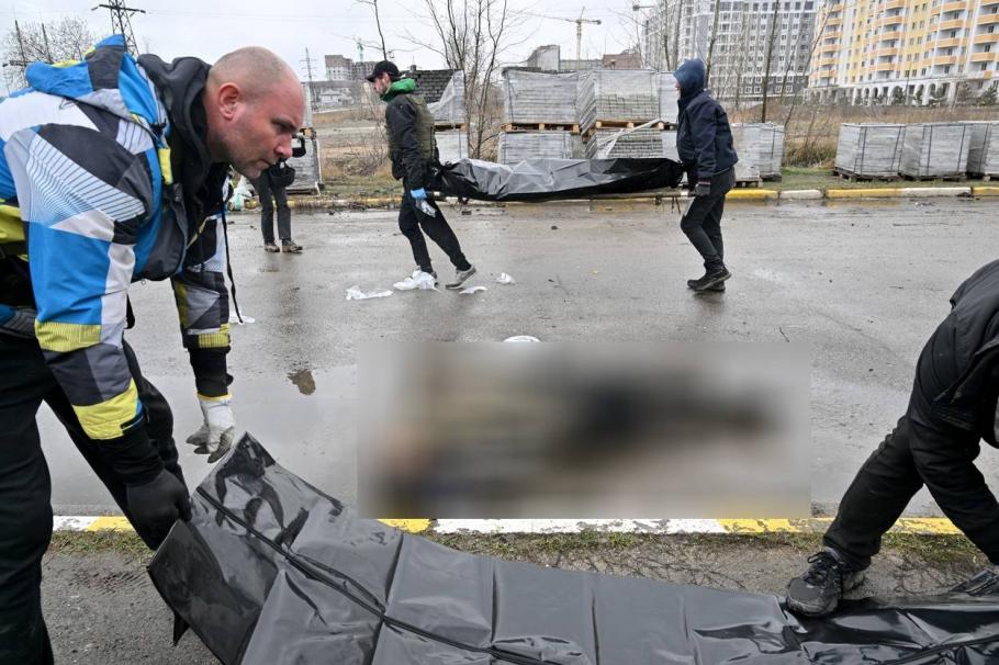 Masacrul ruşilor de la Irpin. Au ucis femei şi apoi le-au călcat cu tancul